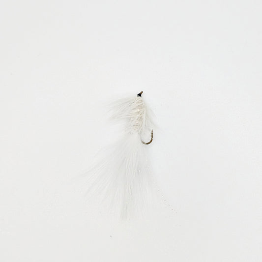 RAVEN WOOLLY BUGGER, SIZE 8, WHITE