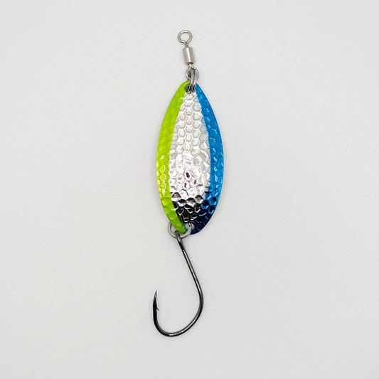 Prime Lures Glory Spoons - Blue/Silver/Green Chartreuse