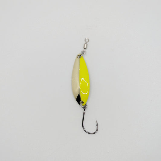 Prime Lures Trinity Spoons - Brass/Chartreuse 50/50