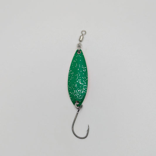 Prime Lures Trinity Spoons - Green/Orange Backside