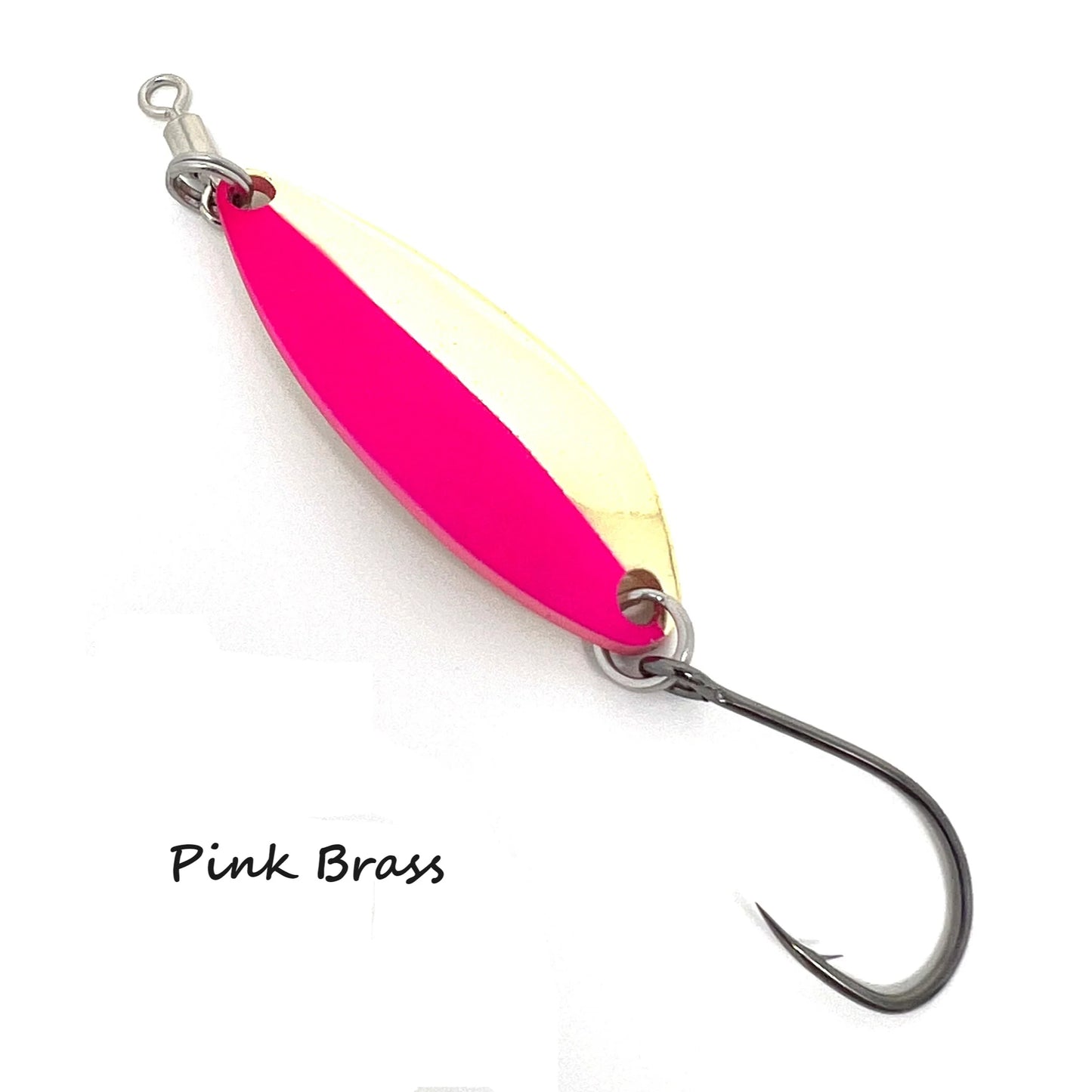 Prime Lures Trinity Spoons - Pink/Brass 50/50