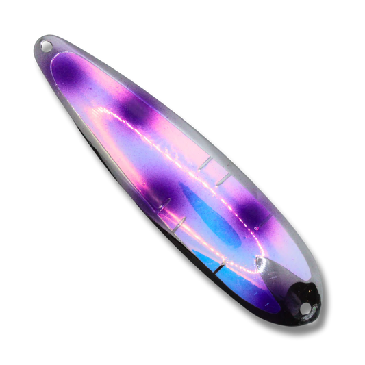 TNT Trolling Spoon - UV Purple Polka