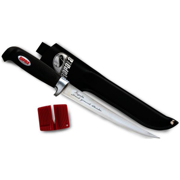 RAPALA ACC. FILLET KNIFE - Black W/SHARPENER