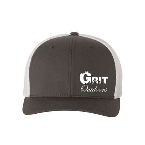 Grit Outdoors Full Back Hat - Grey/White