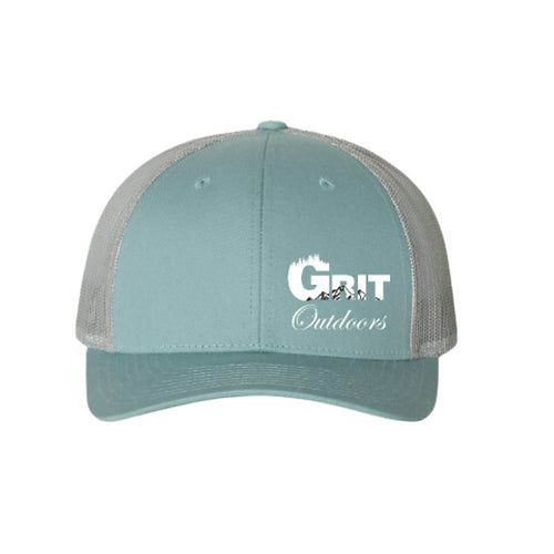 Grit Outdoors Trucker Snap Back Hat - Teal/White