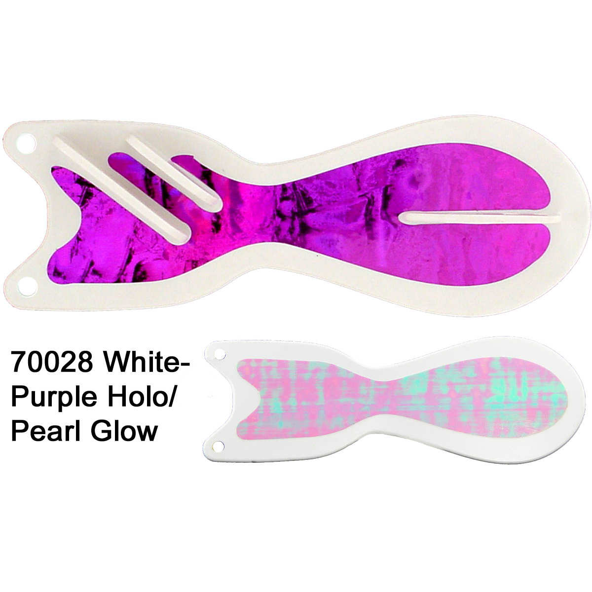 Dreamweaver Spin Doctor 8" Flasher - Blanc-Violet/Pearl Glow