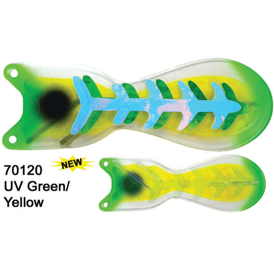 Dreamweaver Spin Doctor 8" Flasher - UV Green/Yellow