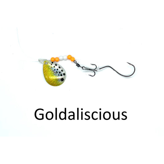 Walleye Nation Creations Double Trouble Worm Harness - Gold