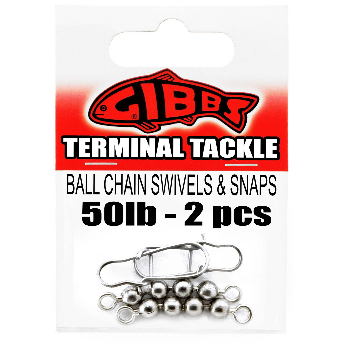 Gibbs 75 LB Ball Chain Swivels & Snaps