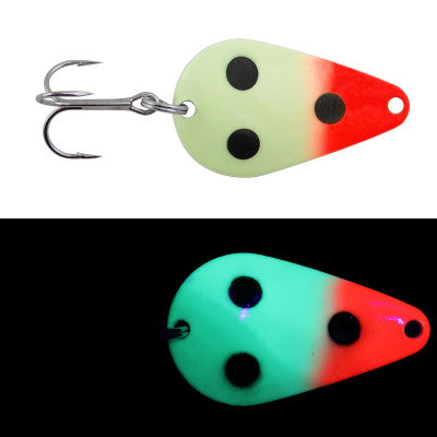 MOONSHINE CASTING SPOON - 3/4OZ- STANDARD COLS. - GLOW BLOODY NOSE