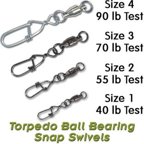 DFS Ball Bearing Snap Swivels - Silver