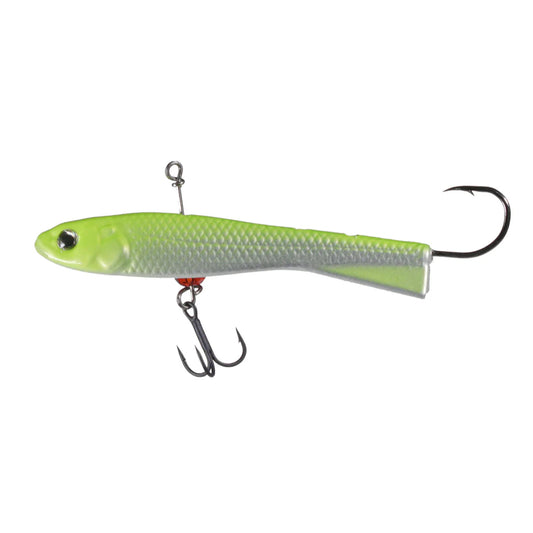 Freedom Turn Back Shad 3/16oz - Silver/Chartreuse Glow UV